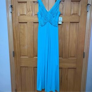 Signature by Sangria Turquoise Maxi Dress Size 8 NWT